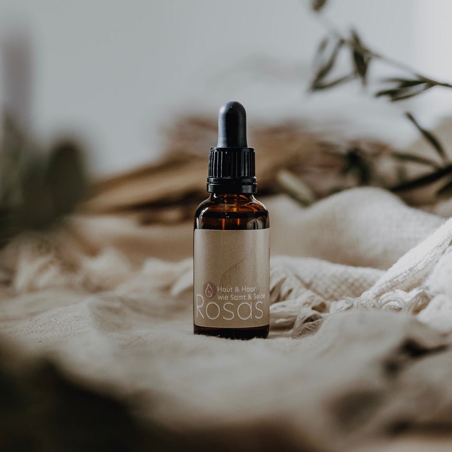 Haut und Haar in Harmonie - Rosas Naturkosmetik - Antientzündlich Kosmetik für empfindliche Hautprodukte - Natürliches Haut- und Haaröl