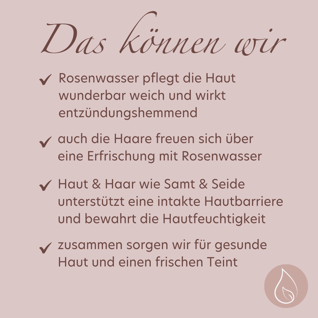 Rosas Haut und Haar in Harmonie - Rosas Naturkosmetik - Naturkosmetikprodukte für sensible Haut - Rosenwasser Wirkung, Haarpflege und Hautpflege